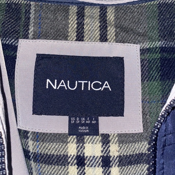 🌊 EUC Nautica Navy/Grey Versatile Anorak Rain Coat w/Removable Lining & Hood - Picture 6 of 10